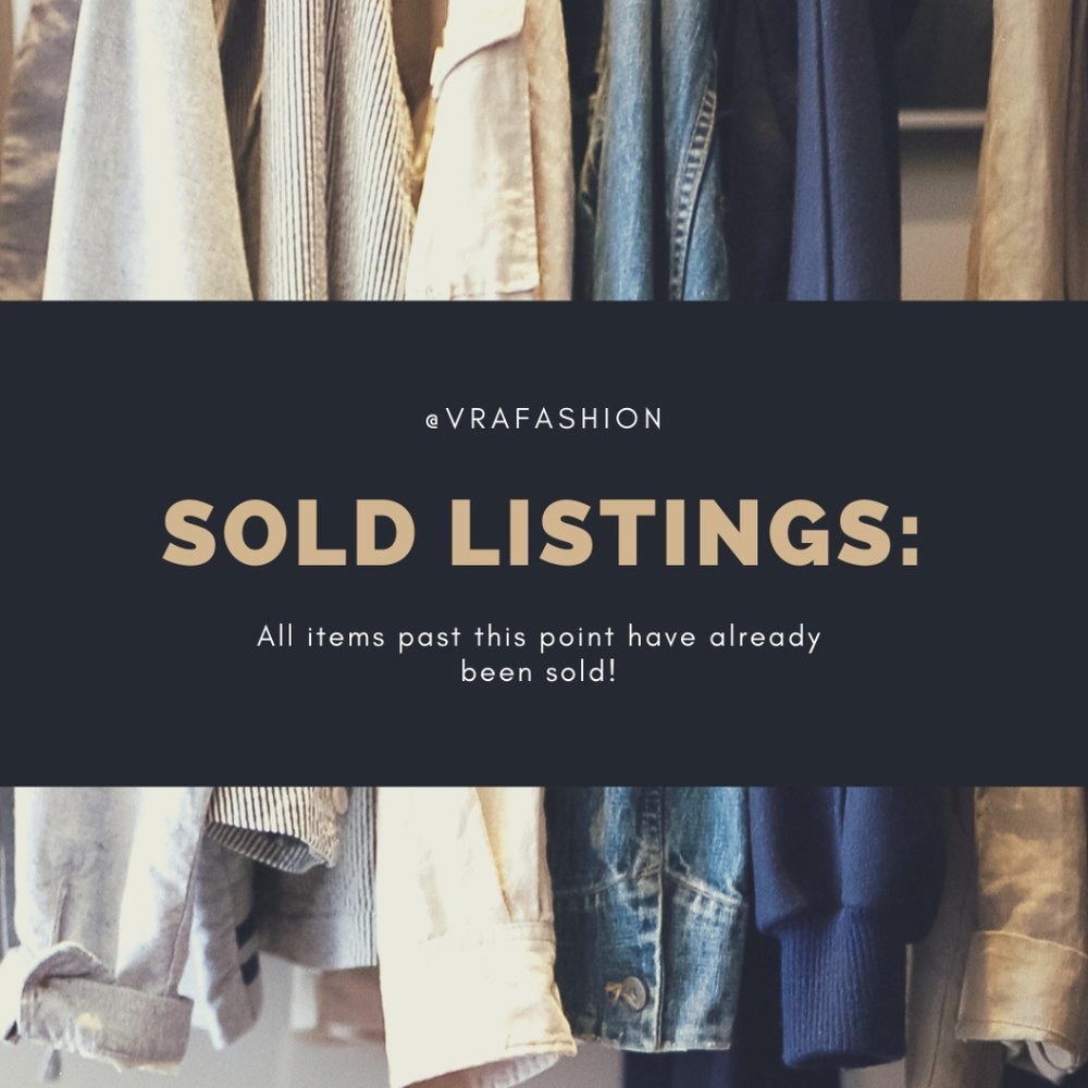 Any items past this point have already been sold!